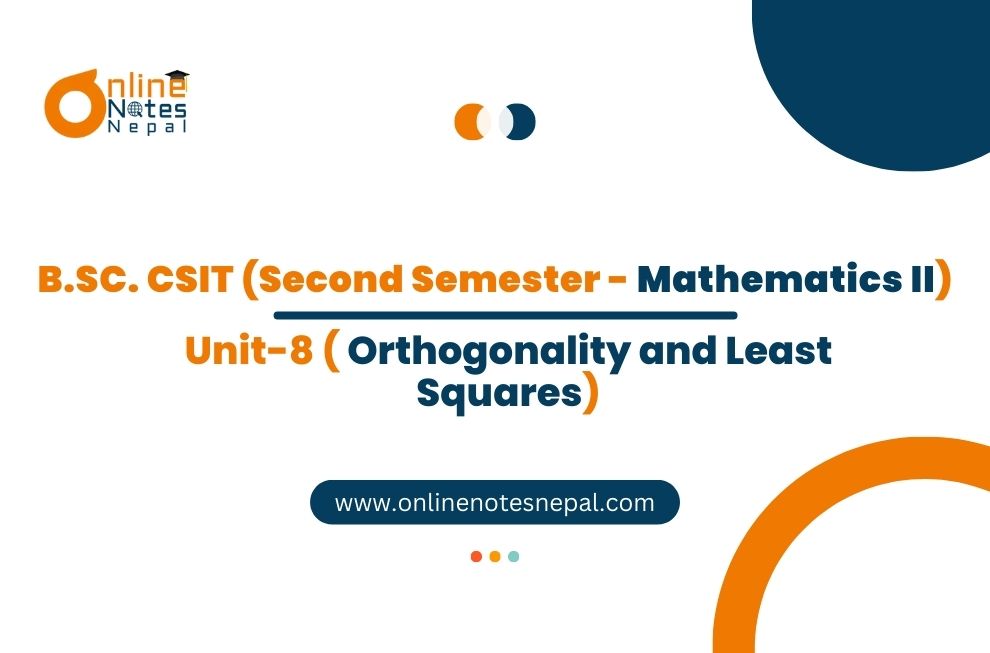 Unit 8: Orthogonality and Least Squares